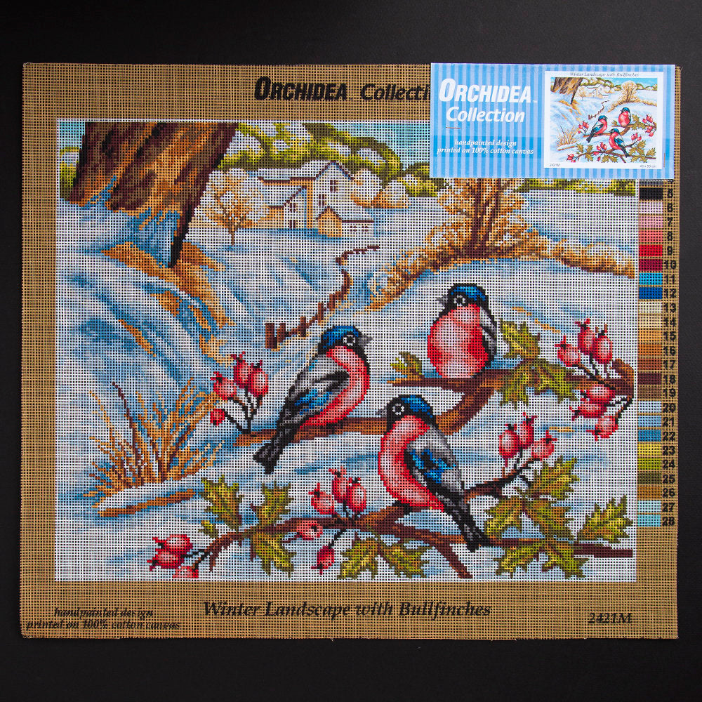 ORCHİDEA 40 x 50 cm Daldaki Kuşlar Baskılı Goblen 2421M